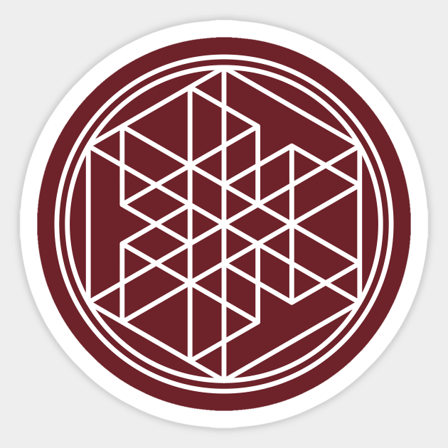 Multi-Dimensional Cube - Awesome Sacred Geometry Design Sticker by Nonstop Shirts